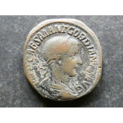 152 - ROMAN IMPERIAL.  Gordian III (235-244 CE), bronze Sestertius, 23.84g, obverse; IMP CAES M ANT GORDIA... 