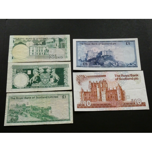 95 - SCOTLAND.  Royal Bank of Scotland.  Various, including 1 Pound [1.9.1967, RB63 (SC805, P-327a), pref... 