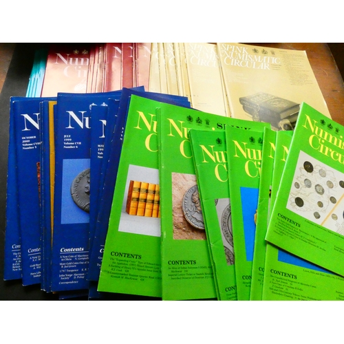 91 - MAGAZINES.  Spink's NUMISMATIC CIRCULAR, full-year volumes, February 1993 December 2000, including V... 