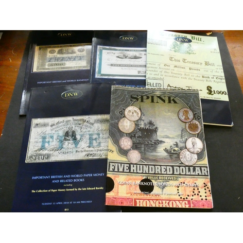 92 - AUCTION CATALOGUES (British & world banknotes).  DNW catalogues for IMPORTANT BRITISH AND WORLD BANK... 