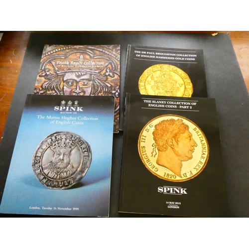 94 - AUCTION CATALOGUES (British hammered coins, etc.).  Four Spink catalogues, including THE FRANK BRADY... 