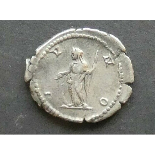 22 - ROMAN EMPIRE. Julia Domna. wife of Septimius Severus (193-211CE), Silver Denarius, obverse; IVLIA AV... 