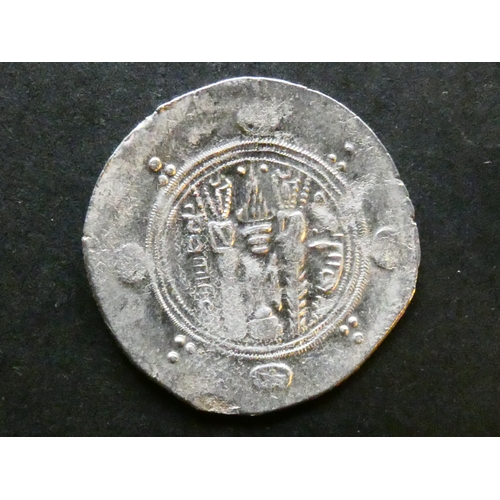 57 - ARAB-SASANIAN.  Abbasid Governors of Tabaristan, Suleiman, Post-Yazdegard Era, year 133-137 = AH171-... 