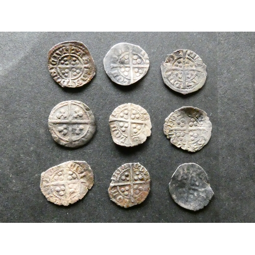 142 - ENGLAND.  Edward I (1272-1307) to Edward III (1327-1377) 9x silver Farthings, all London mint, inclu... 