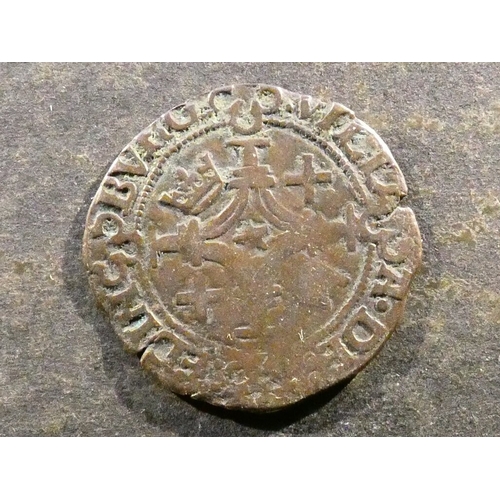 246 - SCOTLAND. James V (1513-1542), billon Plack (4 Pence), first coinage (1513-1526), Edinburgh mint, Ob... 