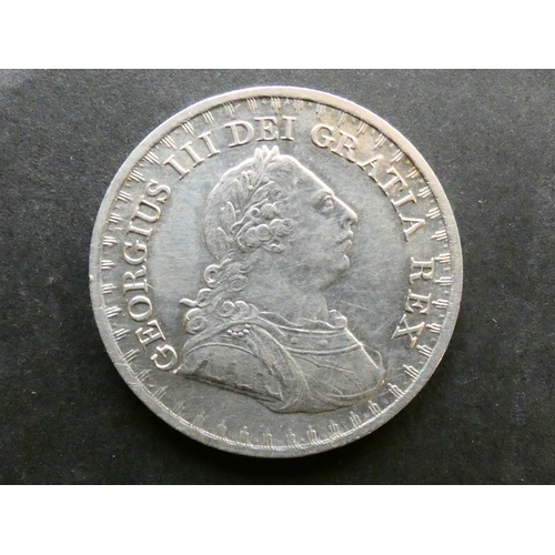 144 - UNITED KINGDOM.  3 Shillings.  Emergency silver Bank Token, 1811, S-3769, VF/NEF, lightly cleaned.