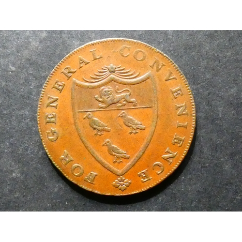 307 - TRADESMEN'S TOKEN, 18TH CENTURY.  Kent, Goudhurst, Halfpenny, ND, obverse; the Kentish horse, revers... 