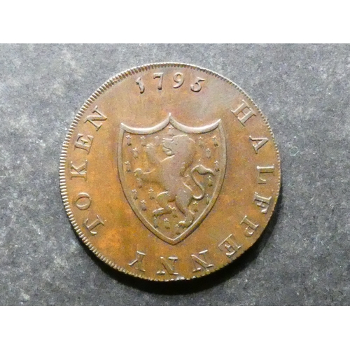 315 - TRADESMEN'S TOKEN, 18TH CENTURY.  Middlesex, Halfpenny, 1795, obverse; FOR GENERAL CONVENIENCE, reve... 