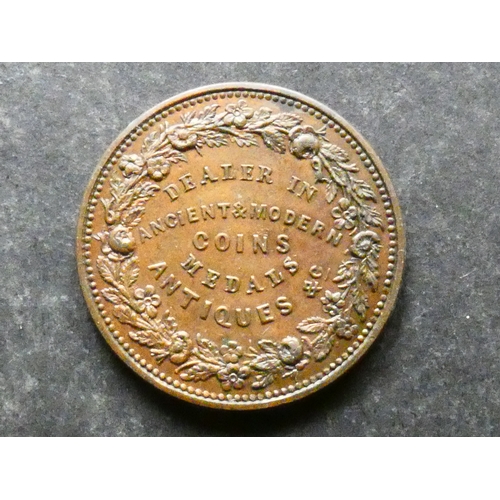 340 - TRADESMEN'S TOKEN, 19TH CENTURY.  London, Halfpenny, 1834, obverse; WM TILL 17 GT RUSSELL ST. COVENT... 