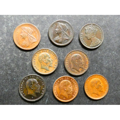 398 - TOY & MODEL MONEY.  MODEL ½ FARTHING by Lauer, various, including 1887 gothic bust, Rogers 586, toge... 