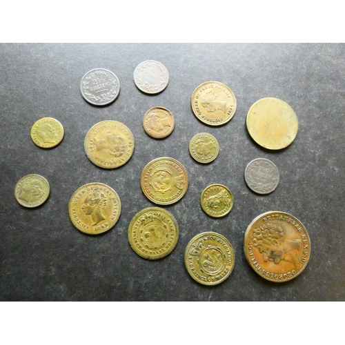 404 - TOY & MODEL MONEY.  Various, including EDWARDUS VII D G BRITT OMN REX, bust right / FARTHING, Britan... 