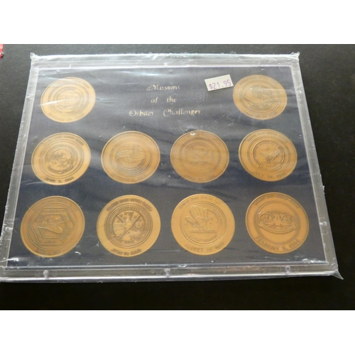 456 - UNITED STATES of AMERICA.  Cased set of ten medallions 