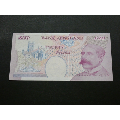 69 - GREAT BRITAIN, BANK OF ENGLAND.  20 Pounds.  Sign. LOWTHER, B386 (BE220c), last series, serial numbe... 