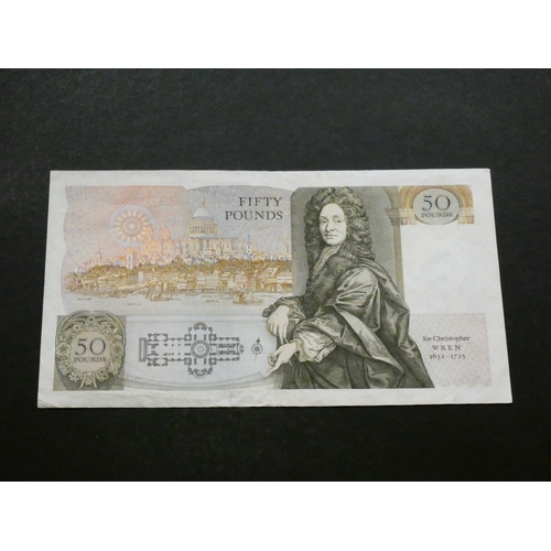 70 - GREAT BRITAIN, BANK OF ENGLAND.  50 Pounds.  Sign. SOMERSET, B352 (BE253a), first run, serial number... 