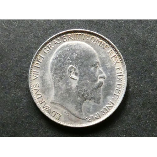 159 - UNITED KINGDOM.  Sixpence.  1910, S-3983, NEF, toned.