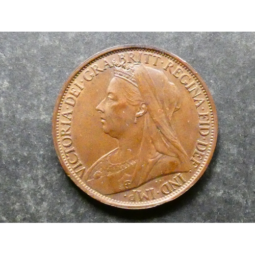 166 - UNITED KINGDOM.  Penny.  1896, S-3961, NEF