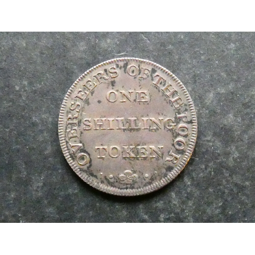 346 - TRADESMEN'S TOKEN, 19TH CENTURY.  Yorkshire, Sheffield, Shilling, obverse; SHEFFIELD 1811, arms a bu... 