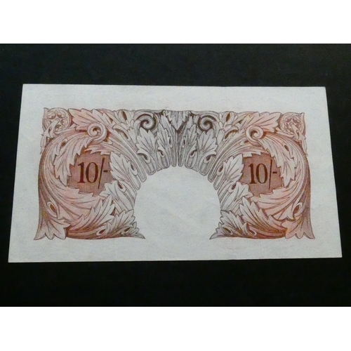 1 - BANKNOTE.  United Kingdom, Bank of England, 10 Shillings, sign. Peppiatt, B262 (BE26b), serial numbe... 