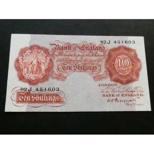 1 - BANKNOTE.  United Kingdom, Bank of England, 10 Shillings, sign. Peppiatt, B262 (BE26b), serial numbe... 