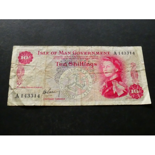 12 - BANKNOTE.  United Kingdom, Isle of Man, 10 Shillings, ND(1961-1966), sign. R.H. Garvey, M500, P-24a,... 