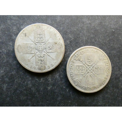 49 - COINS.  United Kingdom, George V (1910-1936), silver Florin, 1925, S-4022A, together with 1932, S-40... 