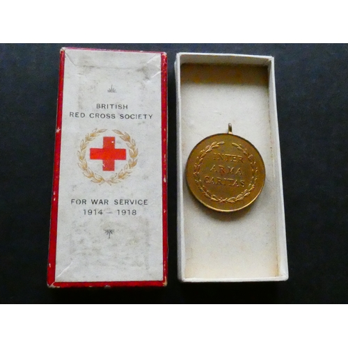 177 - MEDALS & MILITARIA.  Great Britain, British Red Cross Society, War Service Medal 1914-1918, AUNC, in... 