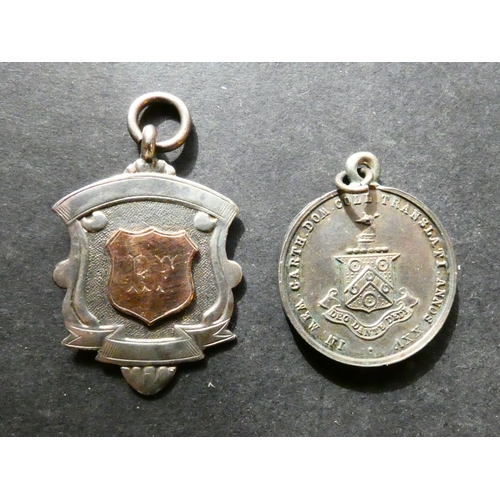 178 - MEDALS & MILITARIA. Great Britain, Two small silver school medals, including Charterhouse, obverse; ... 