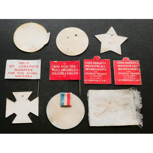 184 - MEDALS & MILITARIA. Great Britain, small collection of WWI period paper fundraising pin flags, inclu... 