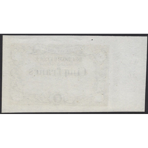 11 - BANKNOTES. France, Lens (Pas-de-Calais), local currency, 1 Franc, 15.10.1870, UNC, light foxing, tog... 