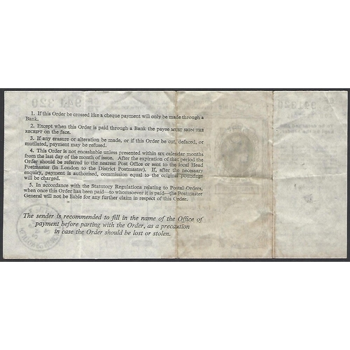 29 - SCRIPOPHILY.  United Kingdom, Postal order for 5 Shillings, vignette of Elizabeth II at left, EIIR w... 