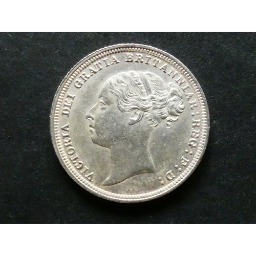 48 - COIN.  United Kingdom, Victoria (1837-1901), silver Sixpence, 1886, S-3912, AUNC, contact marks.