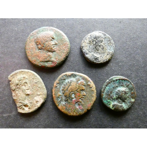 84 - COINS. A small group of Greek Imperial or Roman Provincial bronze types, circa 2nd and 3rd CE. Whils... 