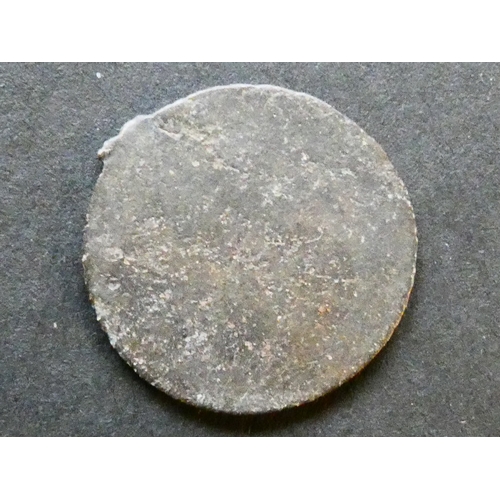 100 - COIN.  Indonesia, Demak Sultanate, cast tin Pitis of Raden Patah, 1475-1518, 20mm, 1.87g. Robinson#1... 