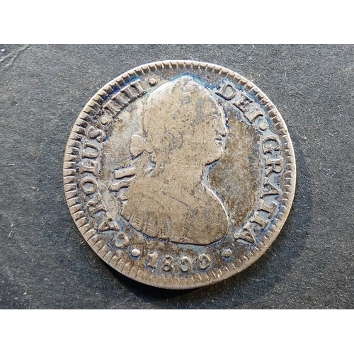 104 - COIN. Mexico, Spanish colony, Charles IV of Spain (1788-1808), Silver 1 Real, 1800 Mo-F.M., Mexico C... 