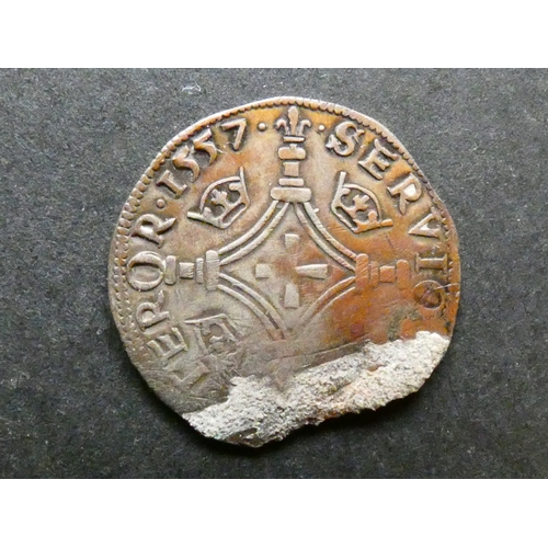 113 - COIN. Scotland, Mary (1542-1567), billon Plack (4 Pence), first period (1542-1558), Edinburgh mint, ... 