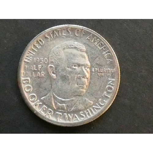 119 - COIN. United States of America, silver 50 Cents, 1950S, Booker T. Washington commemorative, San Fran... 