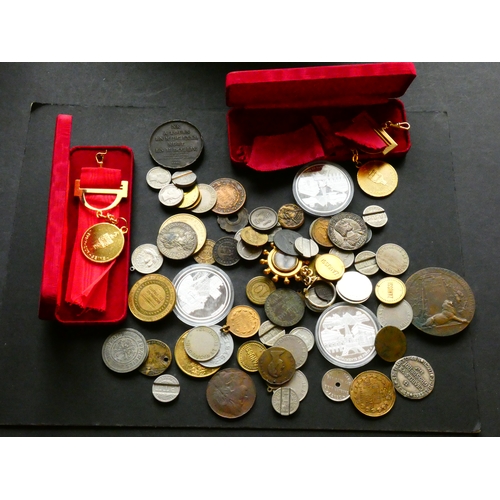 183 - TOKENS & MEDALLIONS.  France, collection of 18th to 20th century tokens & medallions, including PH. ... 