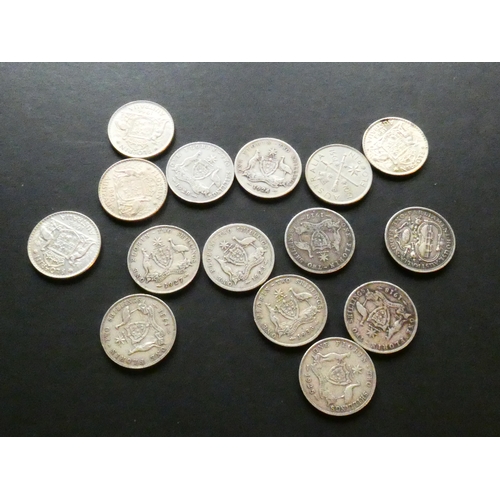 70 - COINS. Australia,  Florin, small collection, including 1917M, 1918M, 1923, 1924, 1925, 1927 arms, 19... 