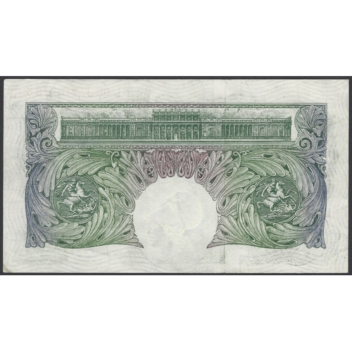 8 - BANKNTE.  United Kingdom, Bank of England, 1 Pound, ND(1955-1960), series A Britannia, sign. L.K. O'... 