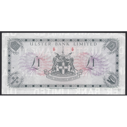 24 - BANKNOTE.  United Kingdom, Northern Ireland, 1 Pound, Ulster Bank, 1st March 1976, sign. R.W. HAMILT... 