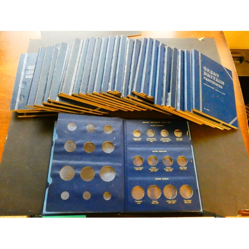 207 - ACCESSORIES.  Whitman Folders x28, for British pre-decimal coins, including Farthings 1860-1901, Far... 