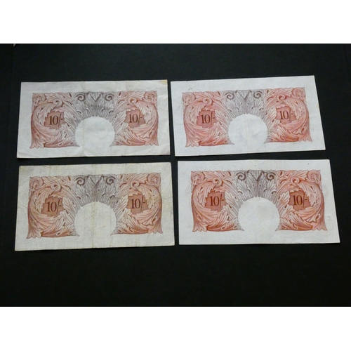 3 - BANKNOTES.  United Kingdom, Bank of England, 10 Shillings, ND(1955-1960), series A Britannia, sign. ... 