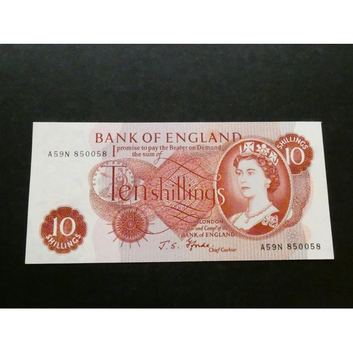 4 - BANKNOTE.  United Kingdom, Bank of England, 10 Shillings, ND(1967-1969), series C portrait, sign. J.... 