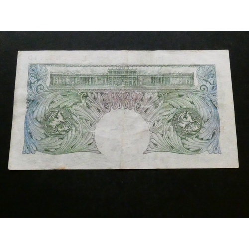 7 - BANKNOTE.  United Kingdom, Bank of England, 1 Pound ND(1948-1949), series A Britannia, sign. K.O. PE... 