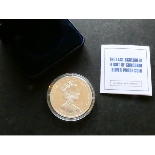 118 - COIN.  East Caribbean States, silver $10, 2003, last scheduled flight of Concorde, .999 silver Proof... 