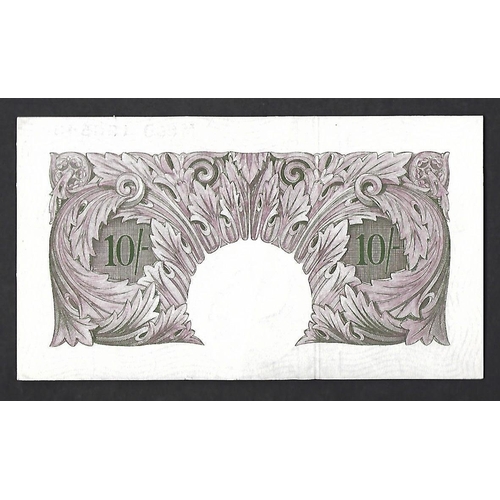 3 - BANKNOTE.  United Kingdom, Bank of England, 10 Shillings, ND(1940-1948), series A Britannia, WWII pe... 