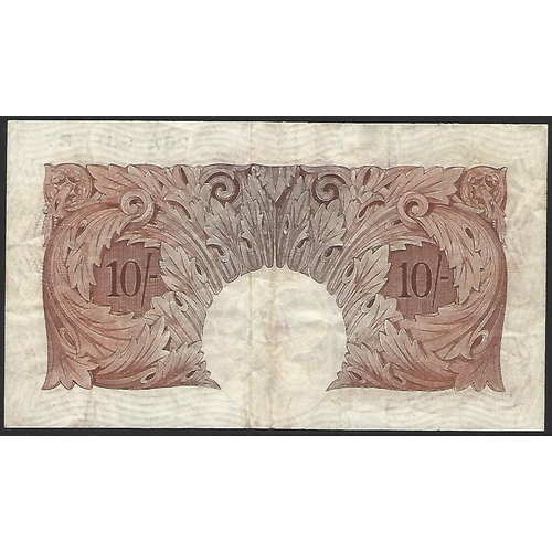 4 - BANKNOTE.  United Kingdom, Bank of England, 10 Shillings, ND(1949-1955), series A Britannia, sign. P... 