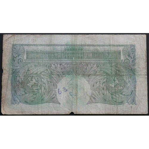 8 - BANKNOTE.  United Kingdom, Bank of England, 1 Pound, ND(1928-1929), sign series A Britannia,. C.P. M... 