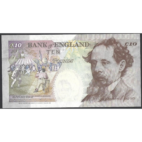 20 - BANKNOTE.  United Kingdom, Bank of England, 10 Pounds, ND(1999), series E, 1st historical, sign. MER... 