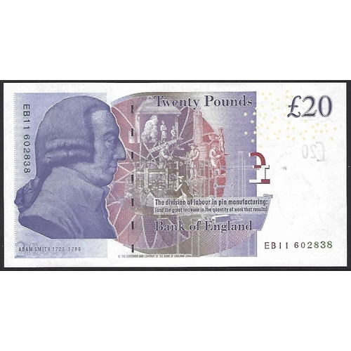 21 - BANKNOTE. United Kingdom, Bank of England, 20 Pounds, ND(2007), series F, 3rd historical, sign. ANDR... 